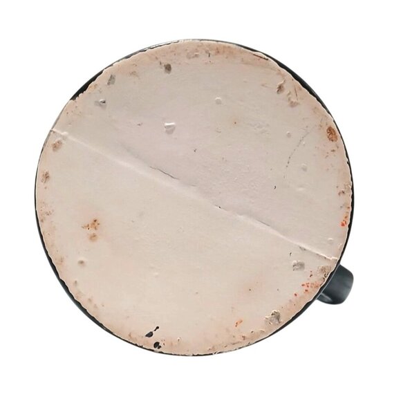 Hand Painted Coffee Mug 16 oz Black Beige Ceramic Art Rustic Scenic Duck Hunter - Picture 6 of 7